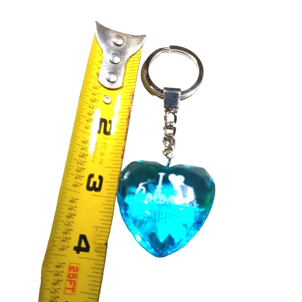 I Heart Colorado Blue Heart Keychain